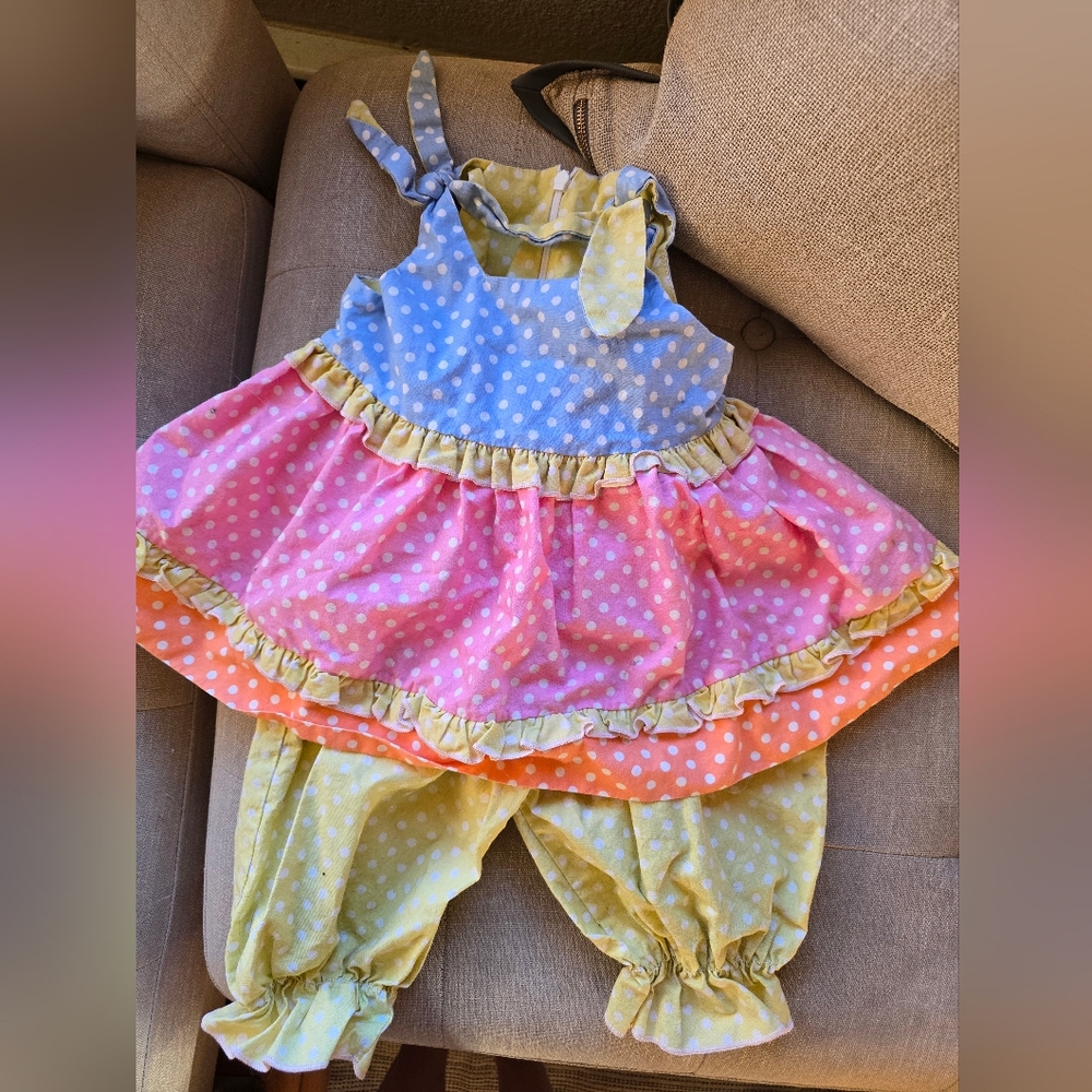 Polka Dot Clown Costume Girls with Bloomers